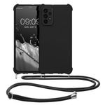 Husa Kwmobile pentru Samsung Galaxy A23, Silicon, Negru, 58564.01 fotografia produsului