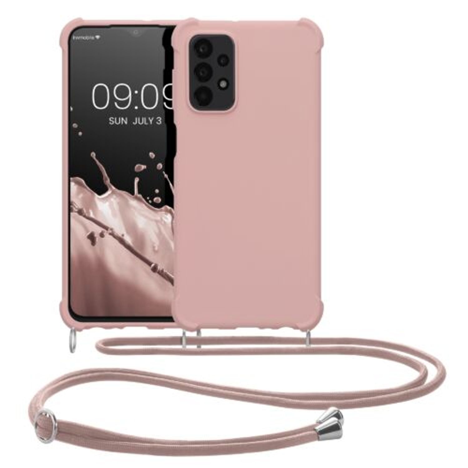 Husa Kwmobile pentru Samsung Galaxy A23, Silicon, Roz, 58564.154 fotografia produsului
