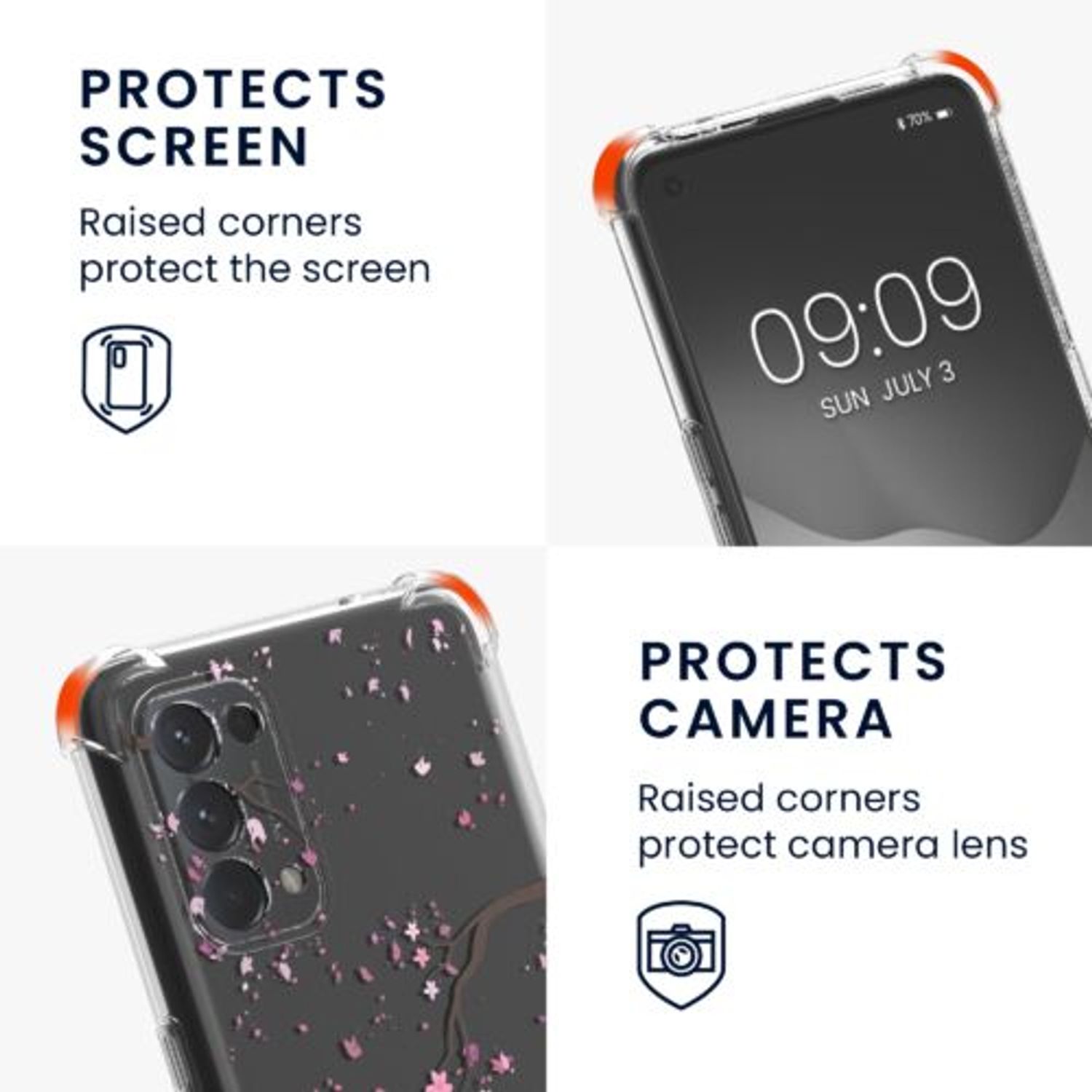 Husa Kwmobile pentru OPPO Find X3 Lite, Silicon, Multicolor, 58583.01 fotografia produsului View 9 L