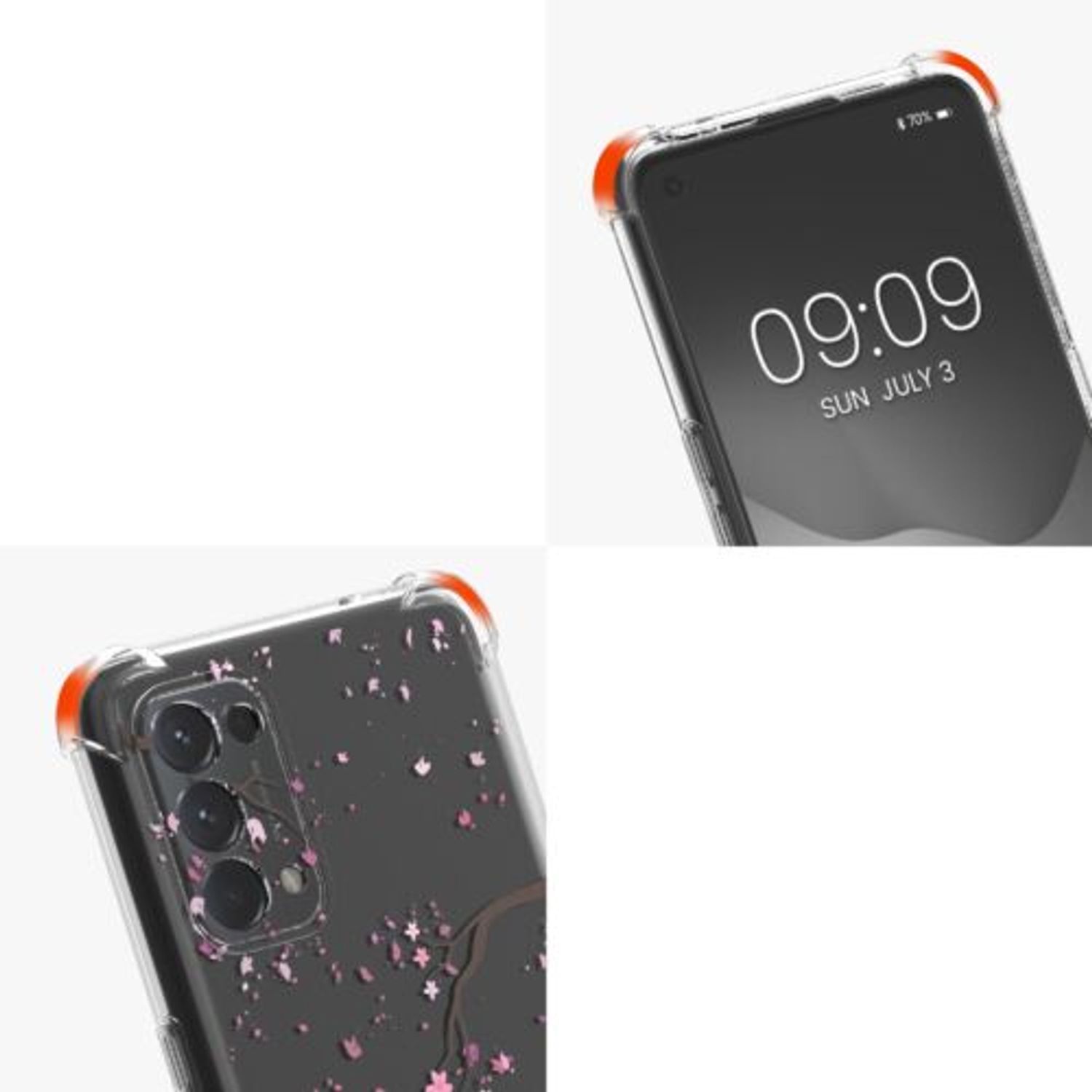 Husa Kwmobile pentru OPPO Find X3 Lite, Silicon, Multicolor, 58583.01 fotografia produsului View 6 L