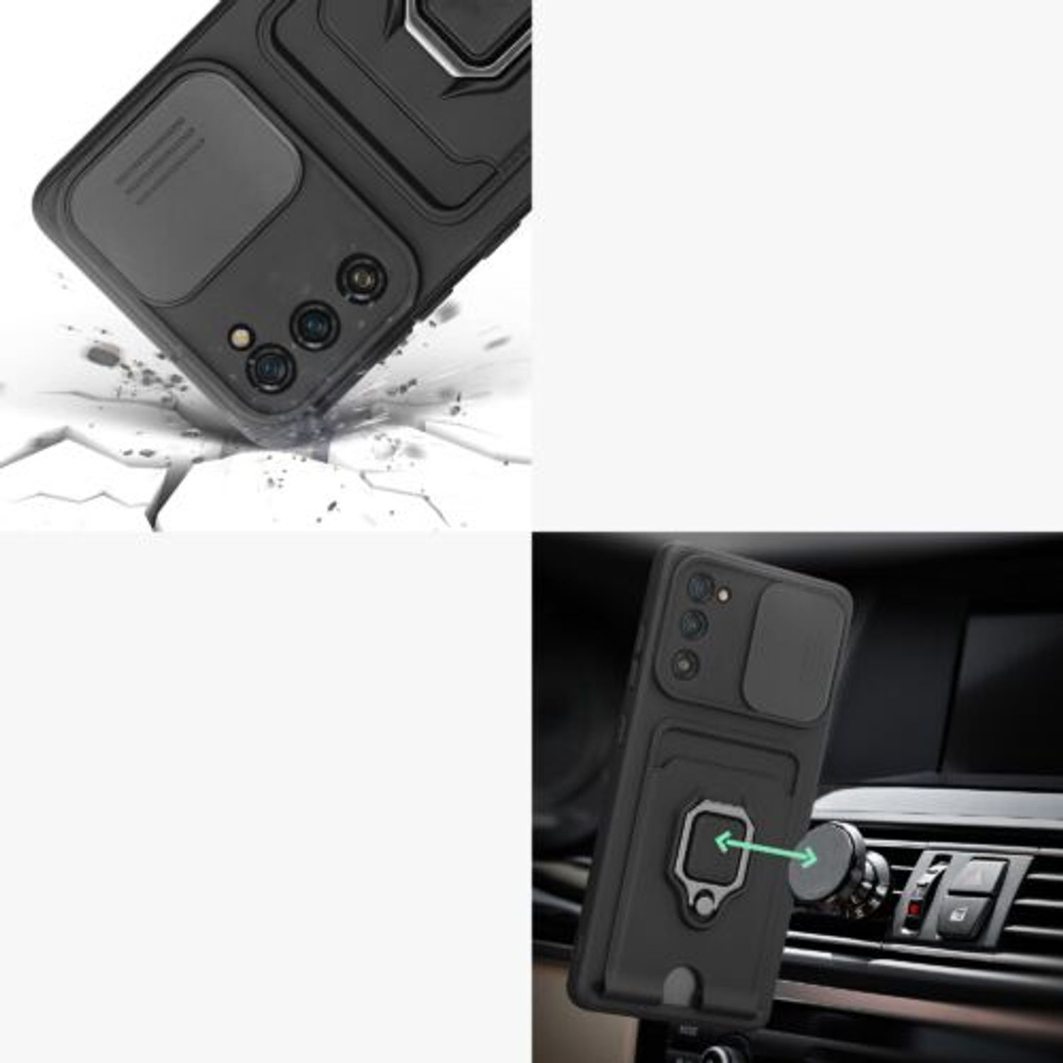 Husa Kwmobile pentru Samsung Galaxy S20 FE, Silicon, Negru, 58569.01 fotografia produsului View 11 L