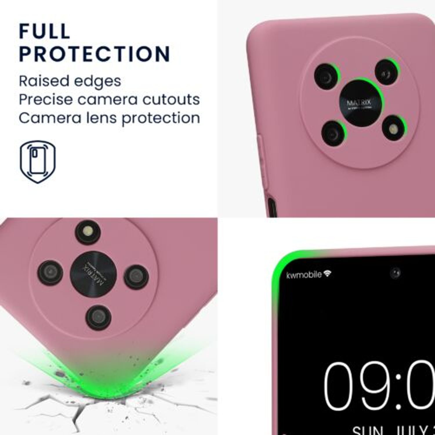 Husa Kwmobile pentru Honor Magic 4 Lite 5G, Silicon, Violet, 58580.167 fotografia produsului View 4 L