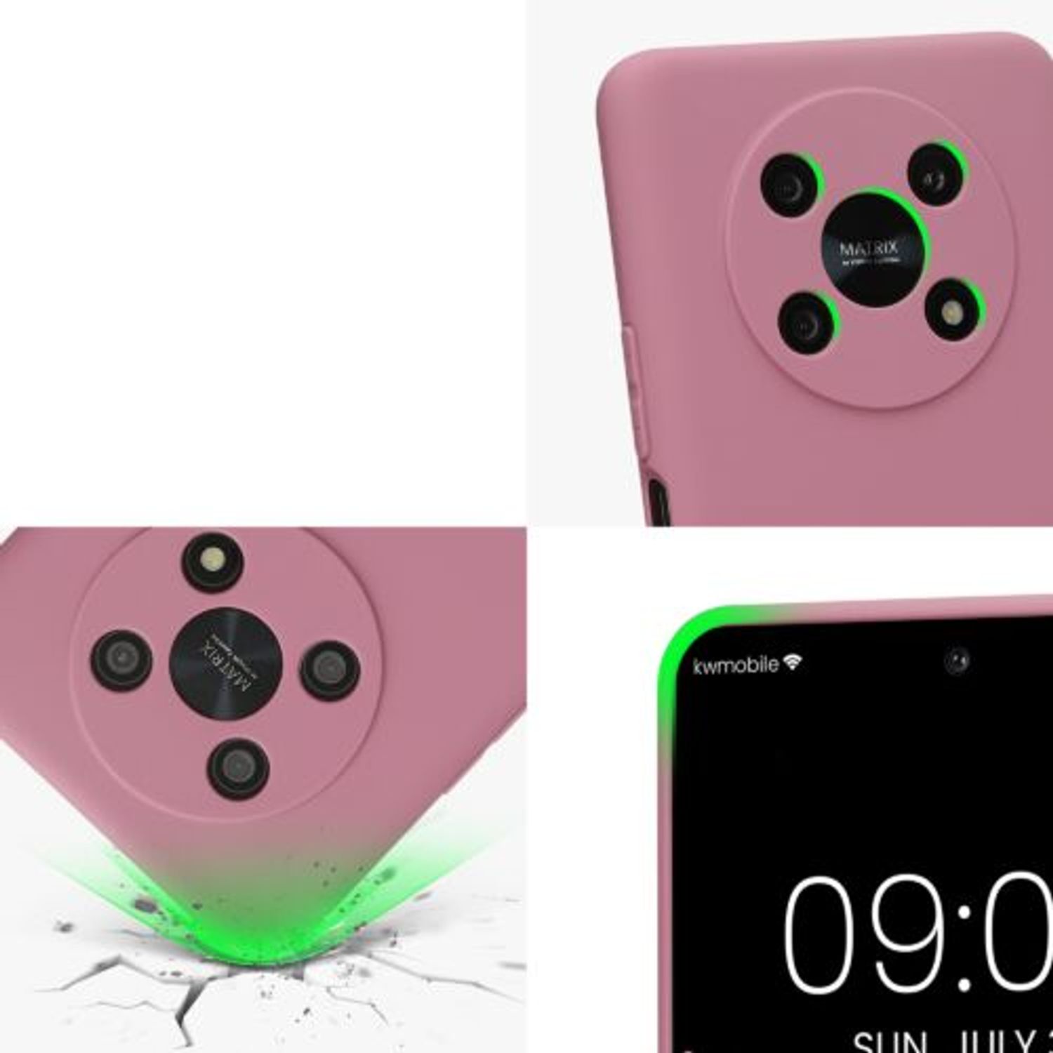 Husa Kwmobile pentru Honor Magic 4 Lite 5G, Silicon, Violet, 58580.167 fotografia produsului View 7 L
