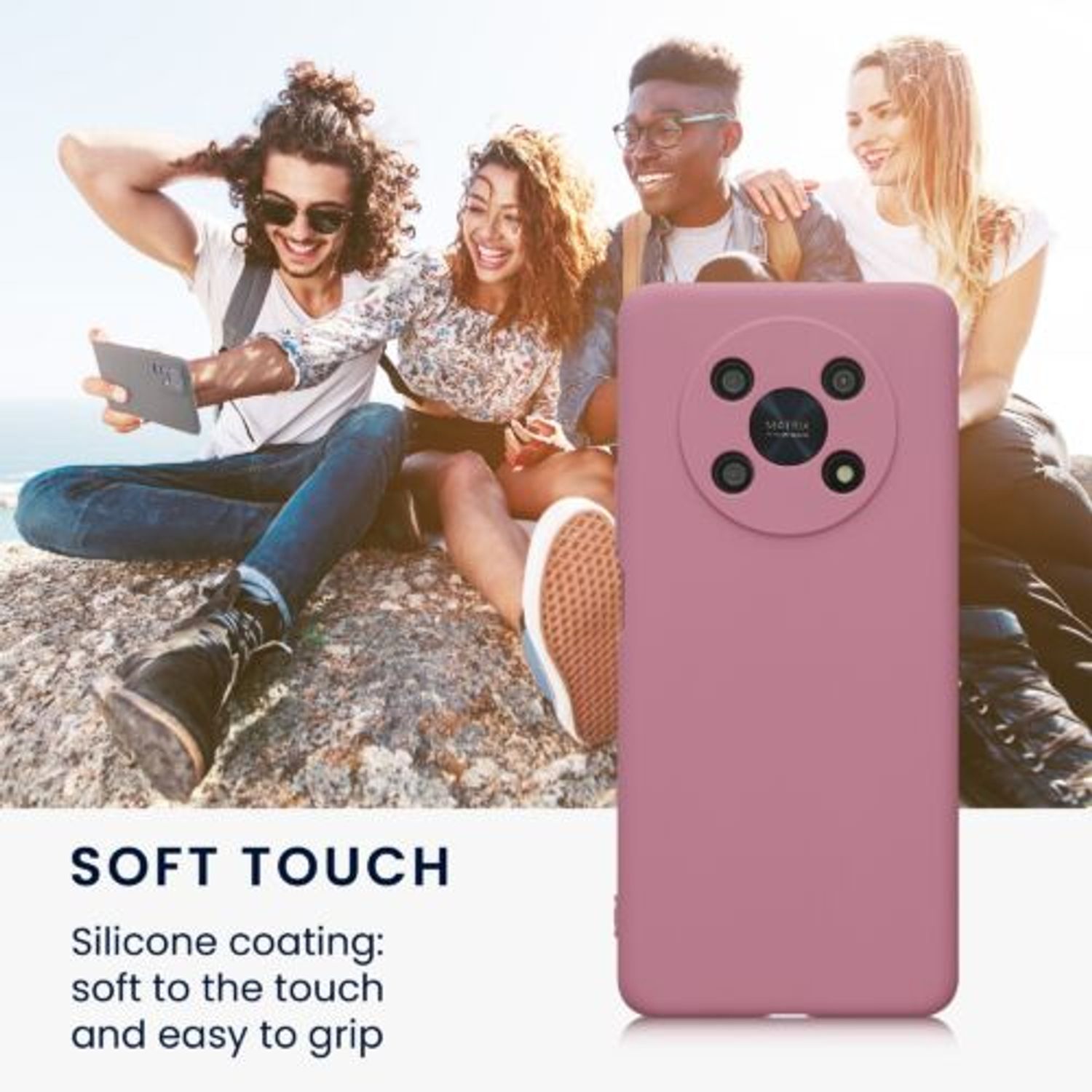Husa Kwmobile pentru Honor Magic 4 Lite 5G, Silicon, Violet, 58580.167 fotografia produsului View 6 L