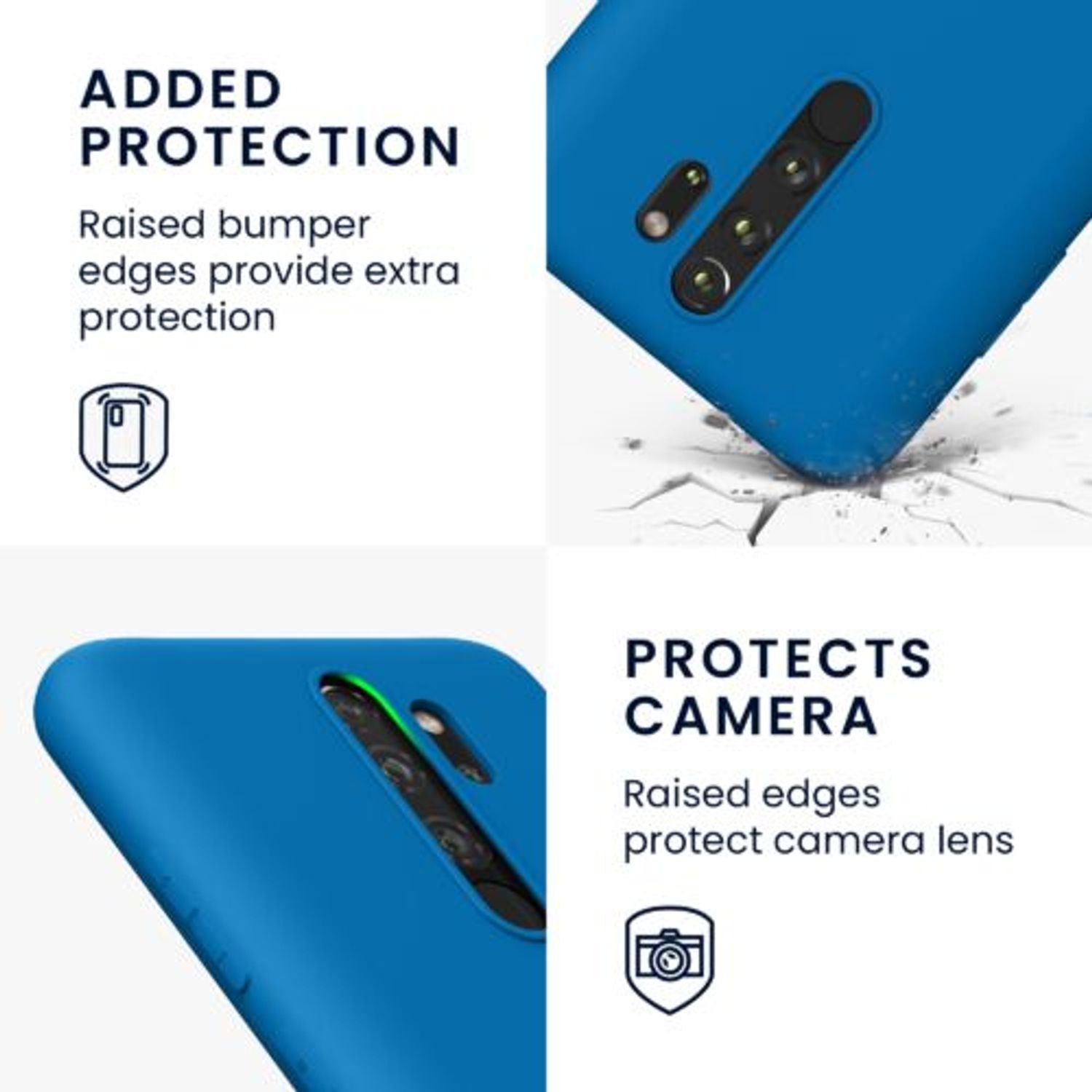 Husa Kwmobile pentru Xiaomi Redmi Note 8 Pro, Silicon, Albastru, 50242.228 fotografia produsului View 3 L