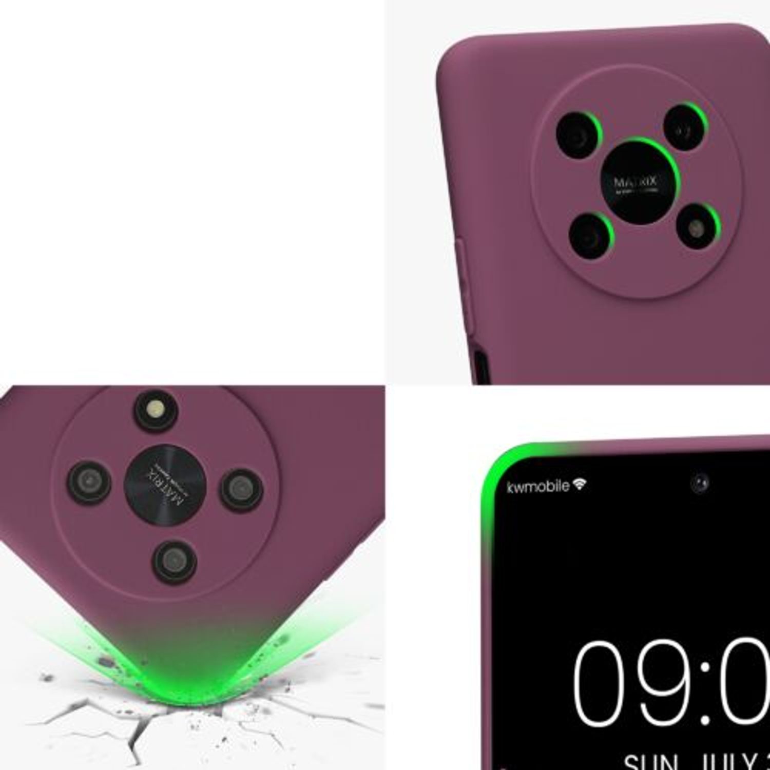 Husa Kwmobile pentru Honor Magic 4 Lite 5G, Silicon, Violet, 58580.187 fotografia produsului View 7 L