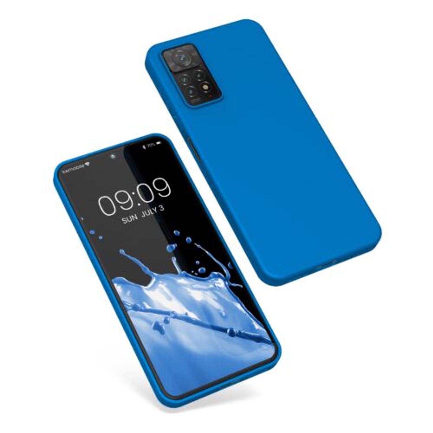 Husa Kwmobile pentru Xiaomi Redmi Note 11 Pro/Redmi Note 11 Pro 5G, Silicon, Albastru, 57369.228 fotografia produsului