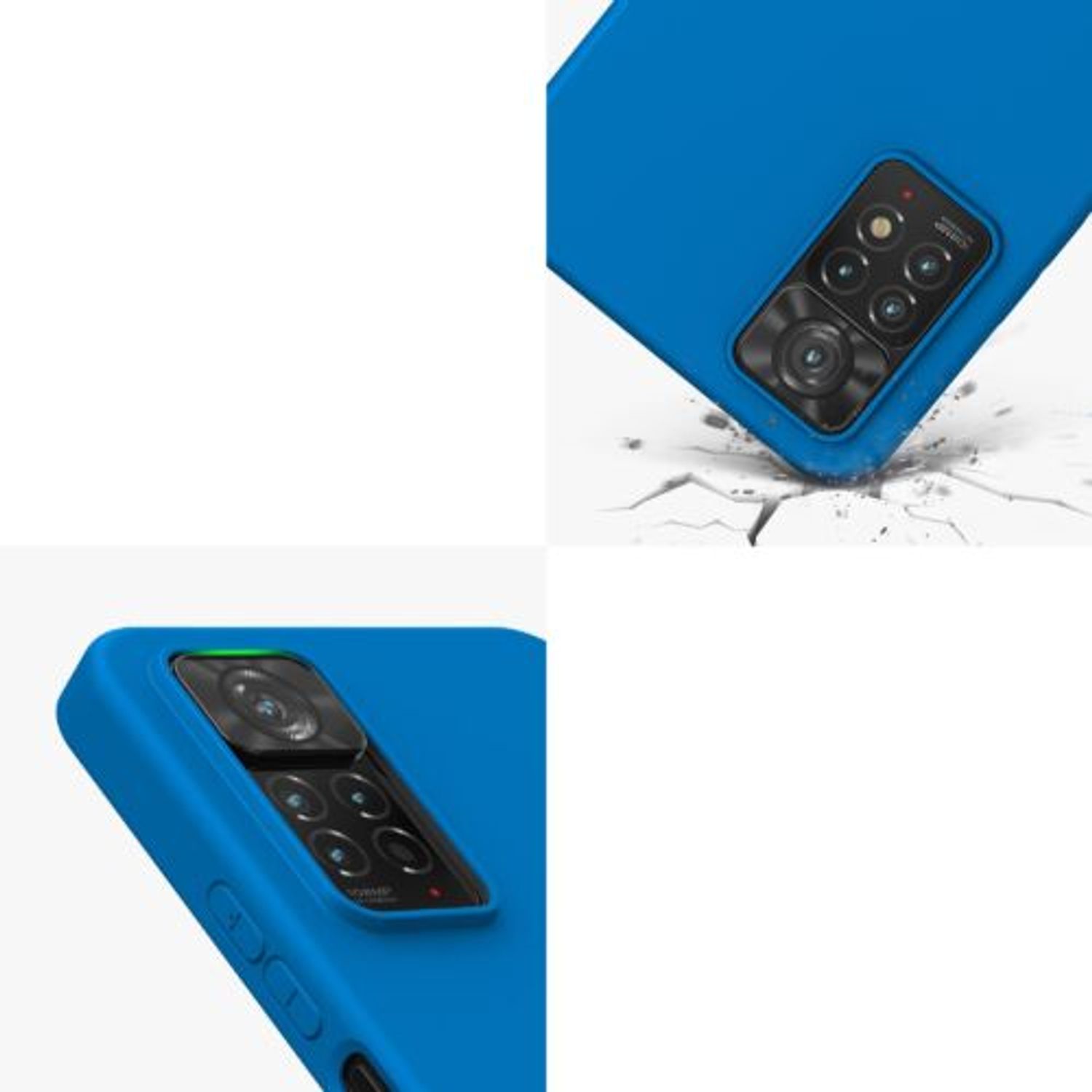 Husa Kwmobile pentru Xiaomi Redmi Note 11 Pro/Redmi Note 11 Pro 5G, Silicon, Albastru, 57369.228 fotografia produsului View 7 L