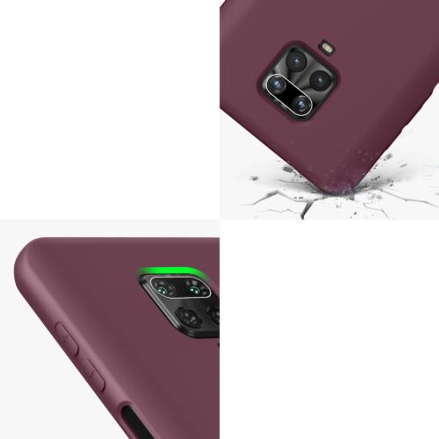 Husa Kwmobile pentru Xiaomi Redmi Note 9S/Redmi Note 9 Pro/Redmi Note 9 Pro Max, Silicon, Violet, 56562.187 fotografia produsului View 7 L