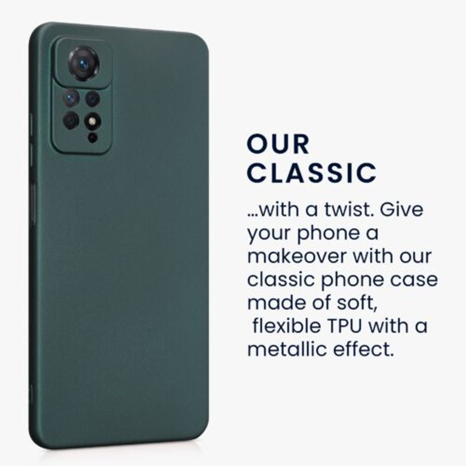 Husa Kwmobile pentru Xiaomi Redmi Note 11 Pro/Redmi Note 11 Pro 5G, Silicon, Verde, 58650.14 fotografia produsului View 3 L
