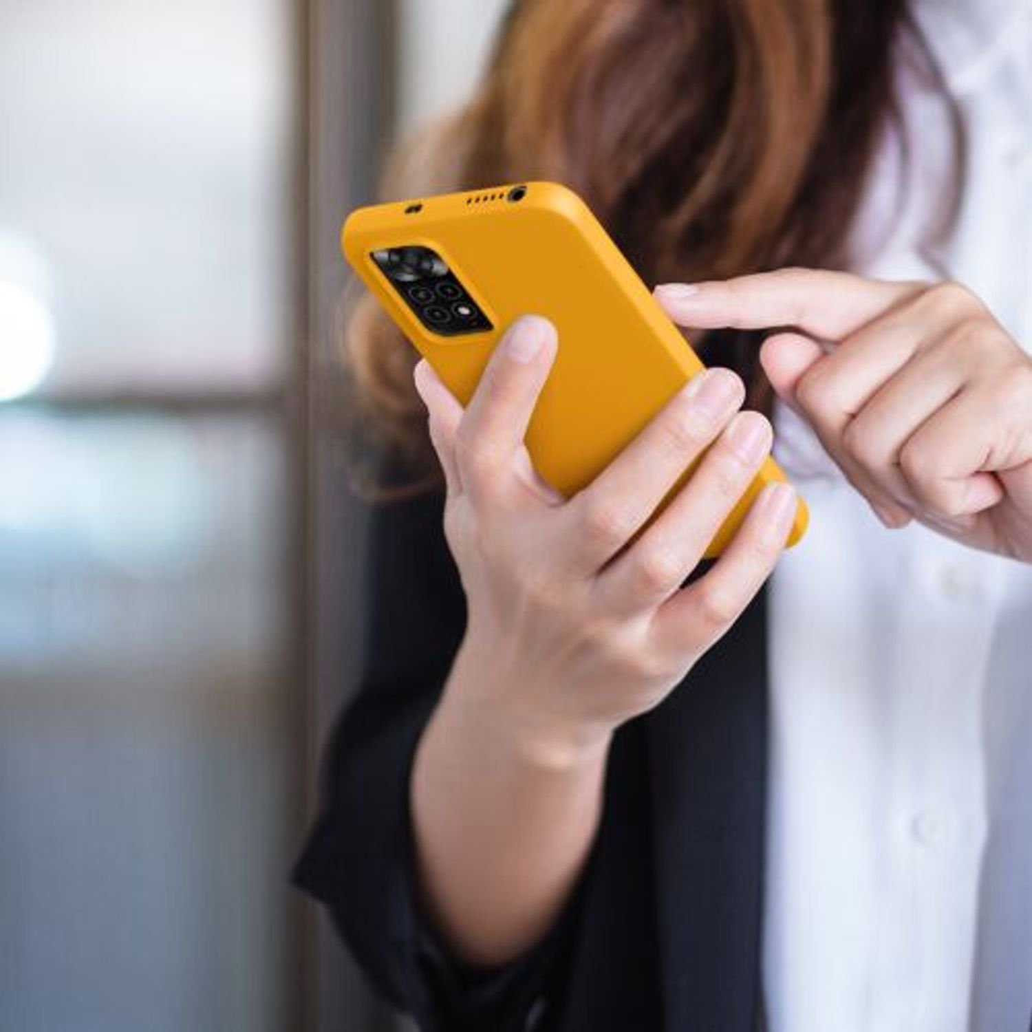 Husa Kwmobile pentru Xiaomi Redmi Note 11/Redmi Note 11s, Silicon, Galben, 57368.180 fotografia produsului View 8 L