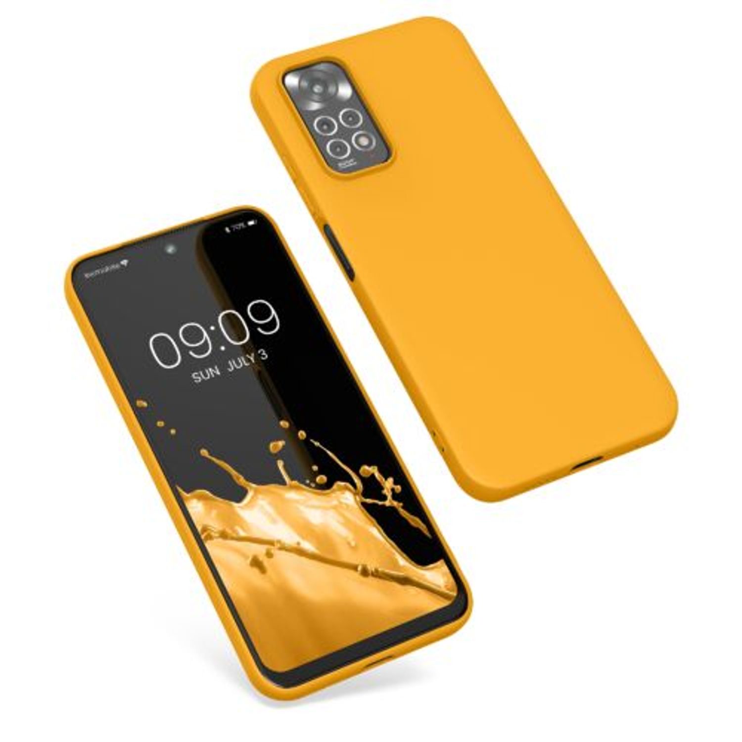 Husa Kwmobile pentru Xiaomi Redmi Note 11/Redmi Note 11s, Silicon, Galben, 57368.180 fotografia produsului