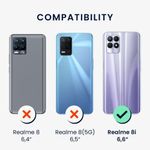 Husa Kwmobile pentru Realme 8i, Silicon, Negru/Alb, 58696.01 fotografia produsului View 5 S
