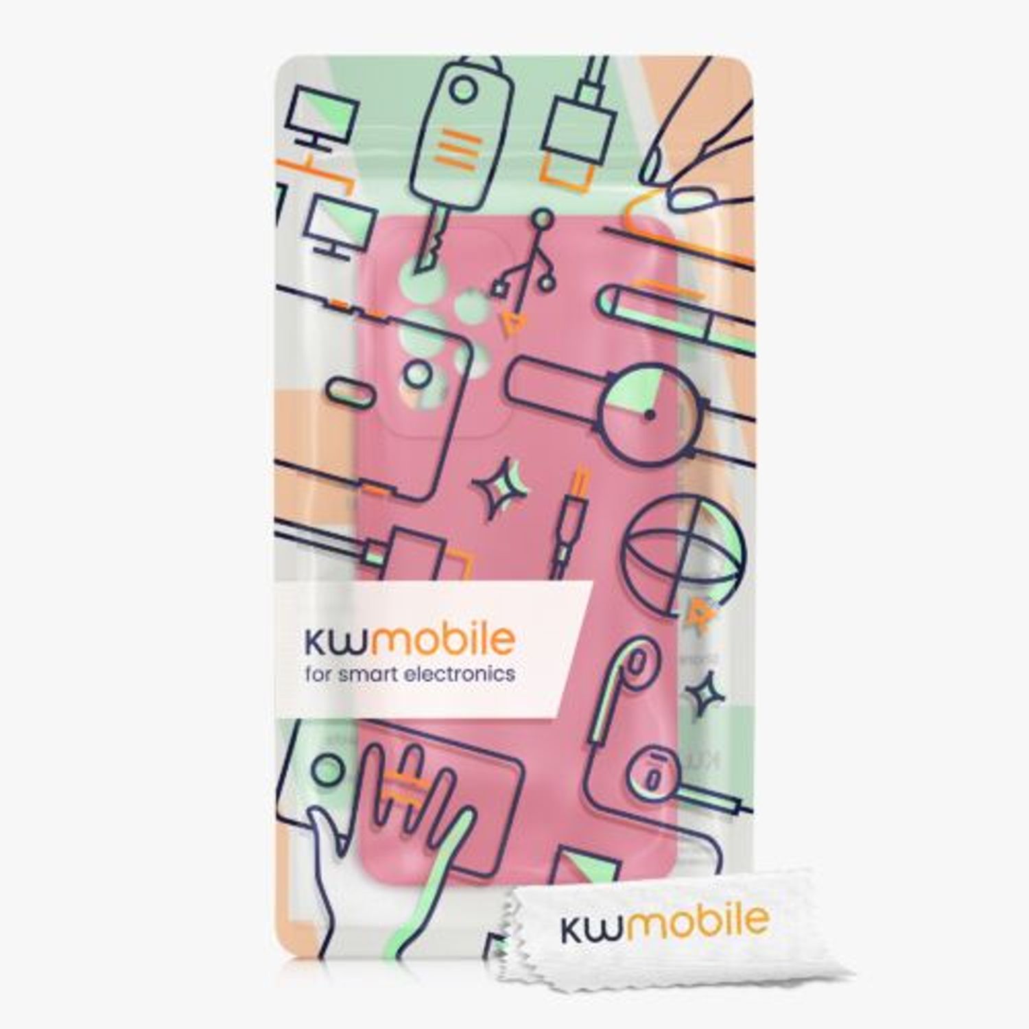 Husa Kwmobile pentru Samsung Galaxy A53 5G, Silicon, Roz, 57835.238 fotografia produsului View 3 L