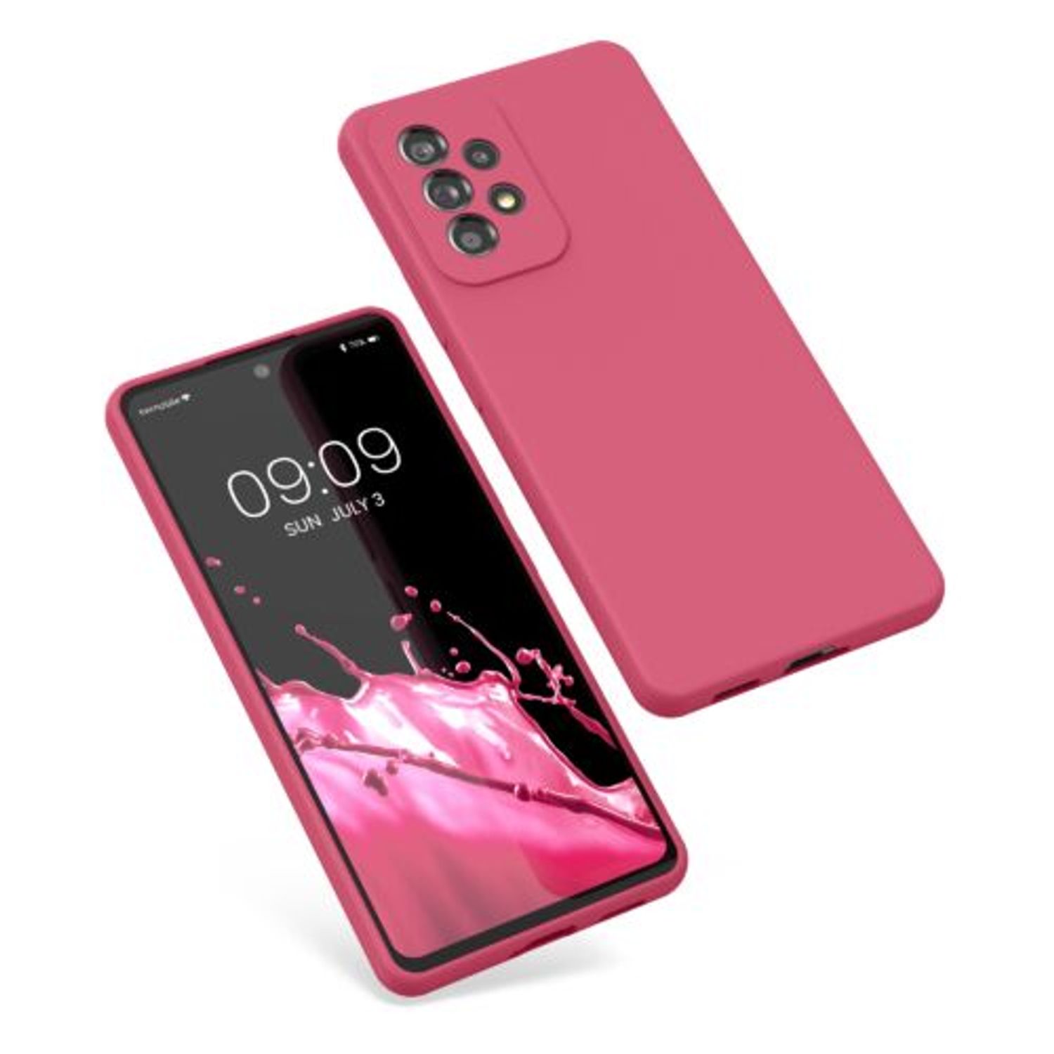 Husa Kwmobile pentru Samsung Galaxy A53 5G, Silicon, Roz, 57835.238 fotografia produsului