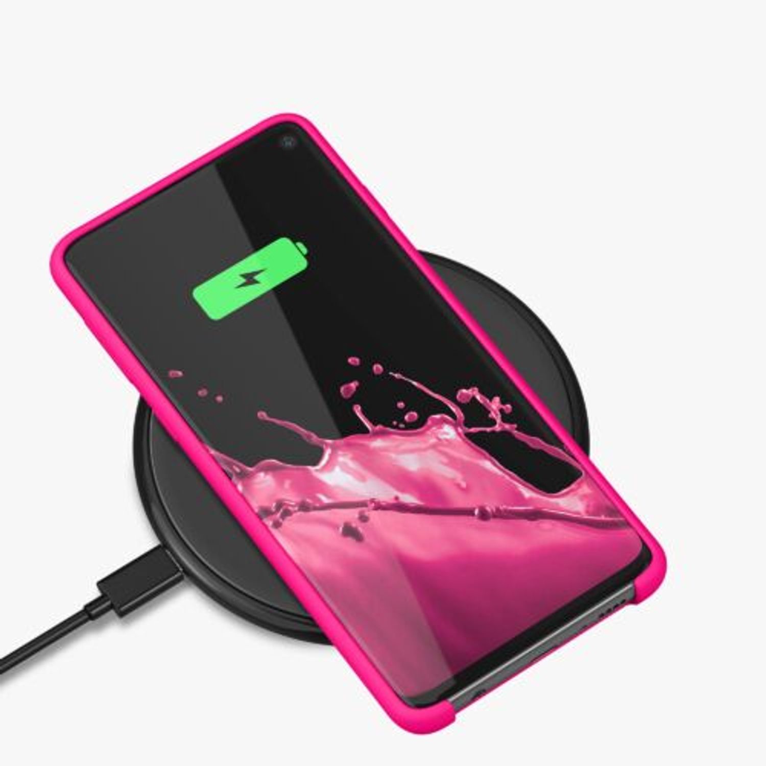 Husa Kwmobile pentru Samsung Galaxy S10, Silicon, Roz, 47732.77 fotografia produsului View 10 L