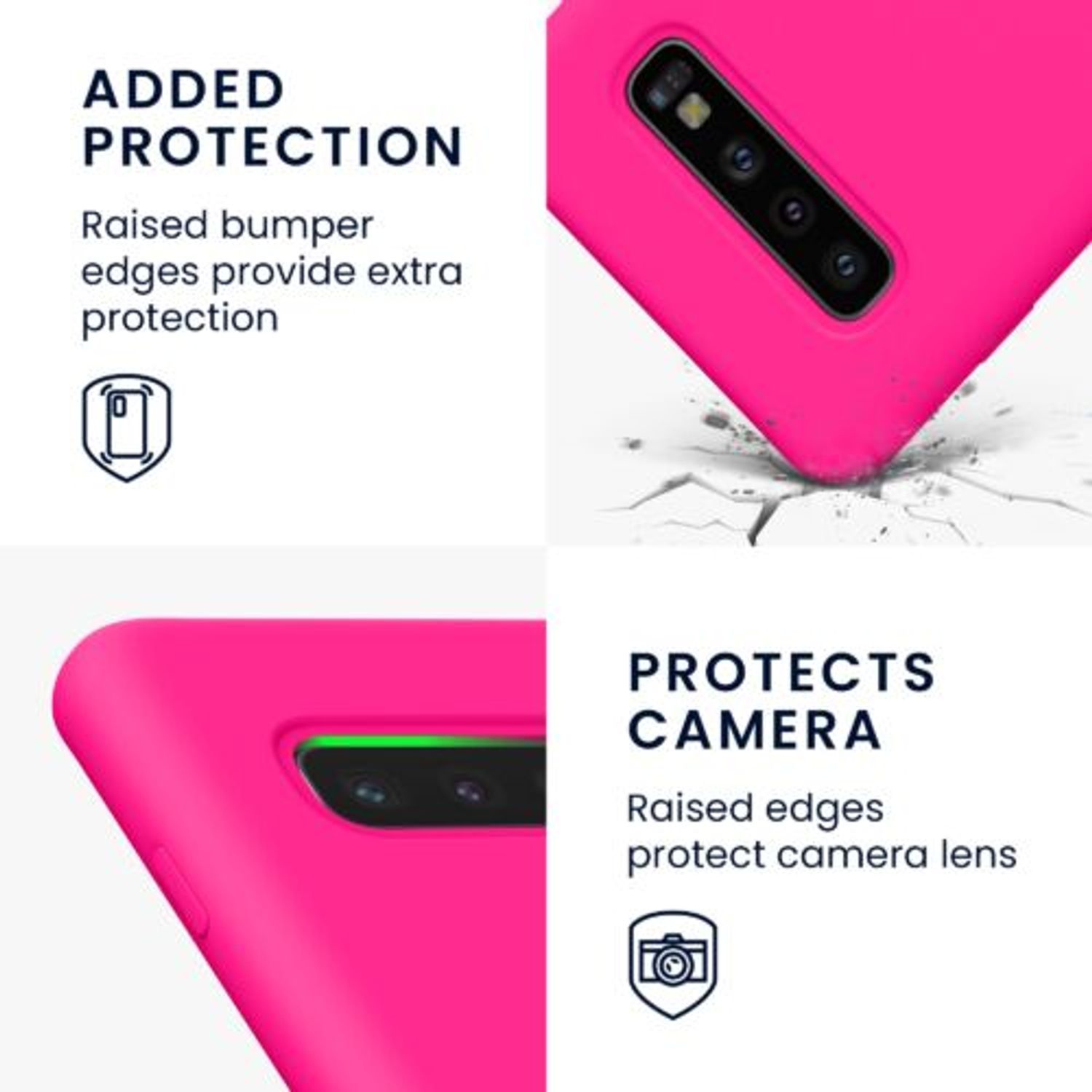 Husa Kwmobile pentru Samsung Galaxy S10, Silicon, Roz, 47732.77 fotografia produsului View 3 L