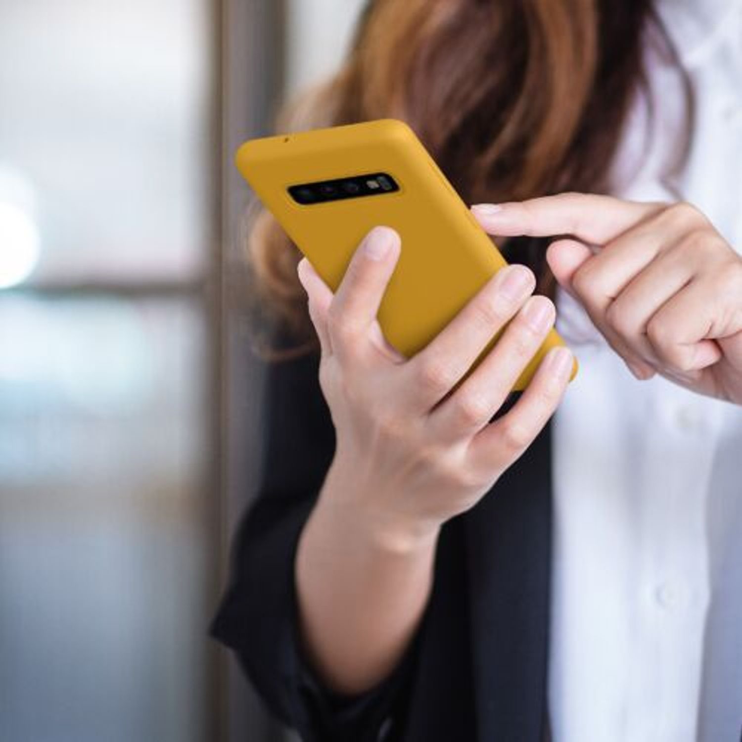 Husa Kwmobile pentru Samsung Galaxy S10, Silicon, Galben, 47732.191 fotografia produsului View 9 L
