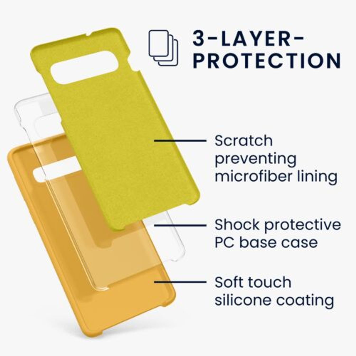 Husa Kwmobile pentru Samsung Galaxy S10, Silicon, Galben, 47732.191 fotografia produsului View 2 L