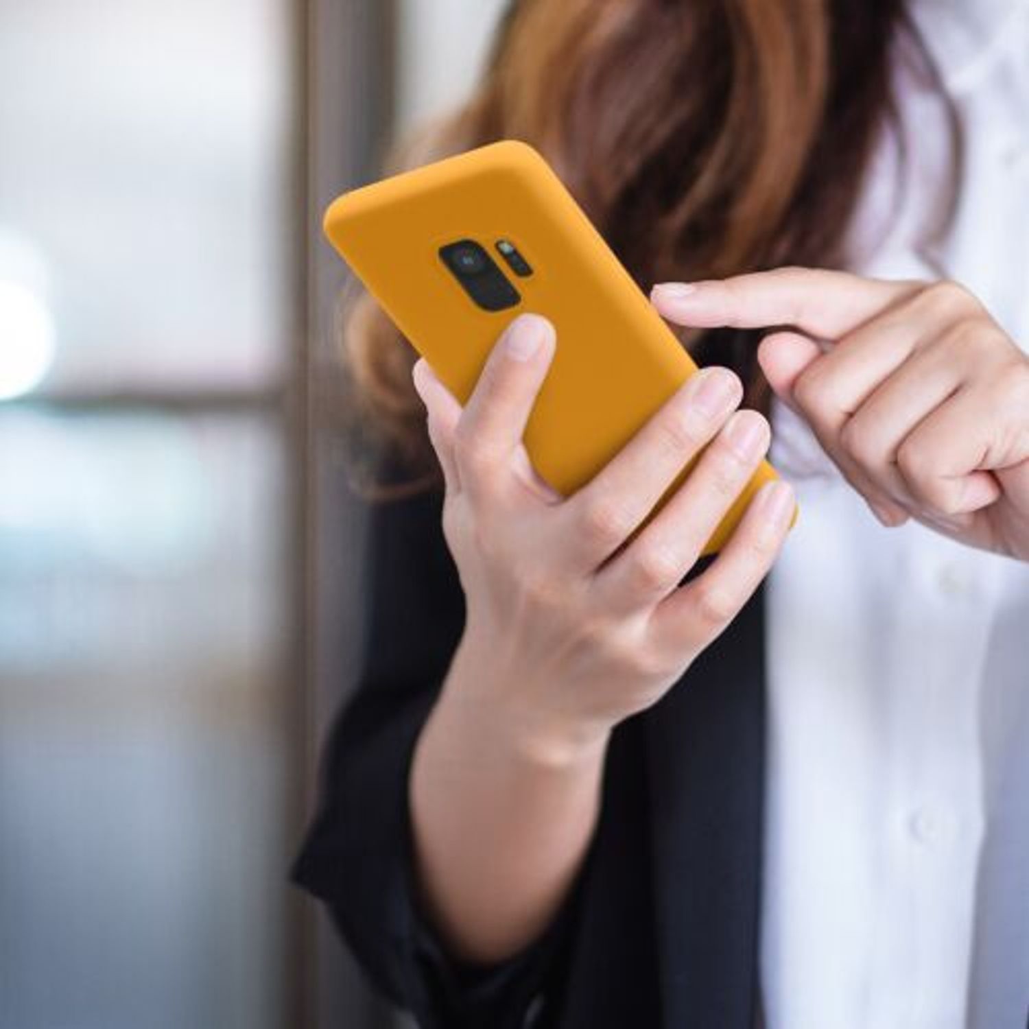 Husa Kwmobile pentru Samsung Galaxy S9, Silicon, Portocaliu, 44182.191 fotografia produsului View 9 L
