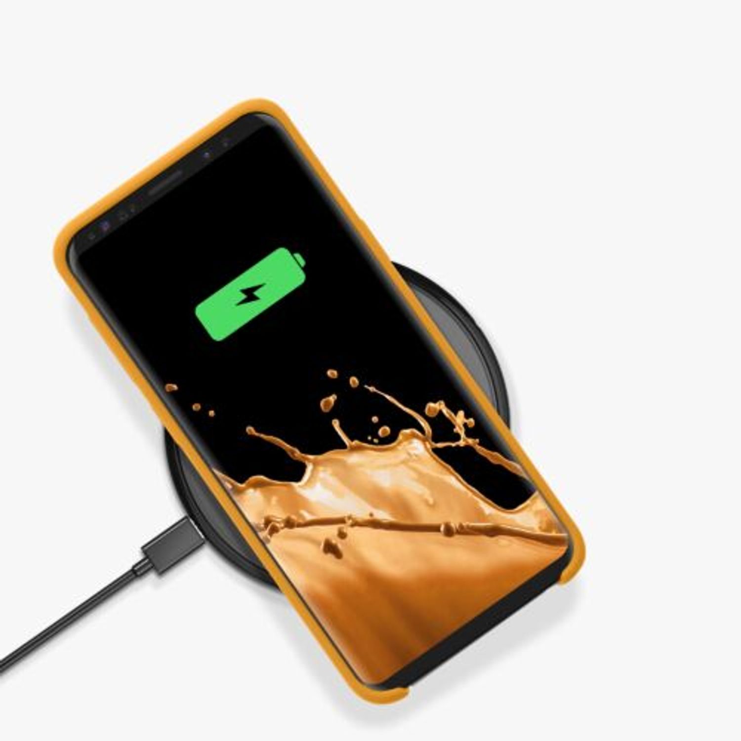 Husa Kwmobile pentru Samsung Galaxy S9, Silicon, Portocaliu, 44182.191 fotografia produsului View 10 L