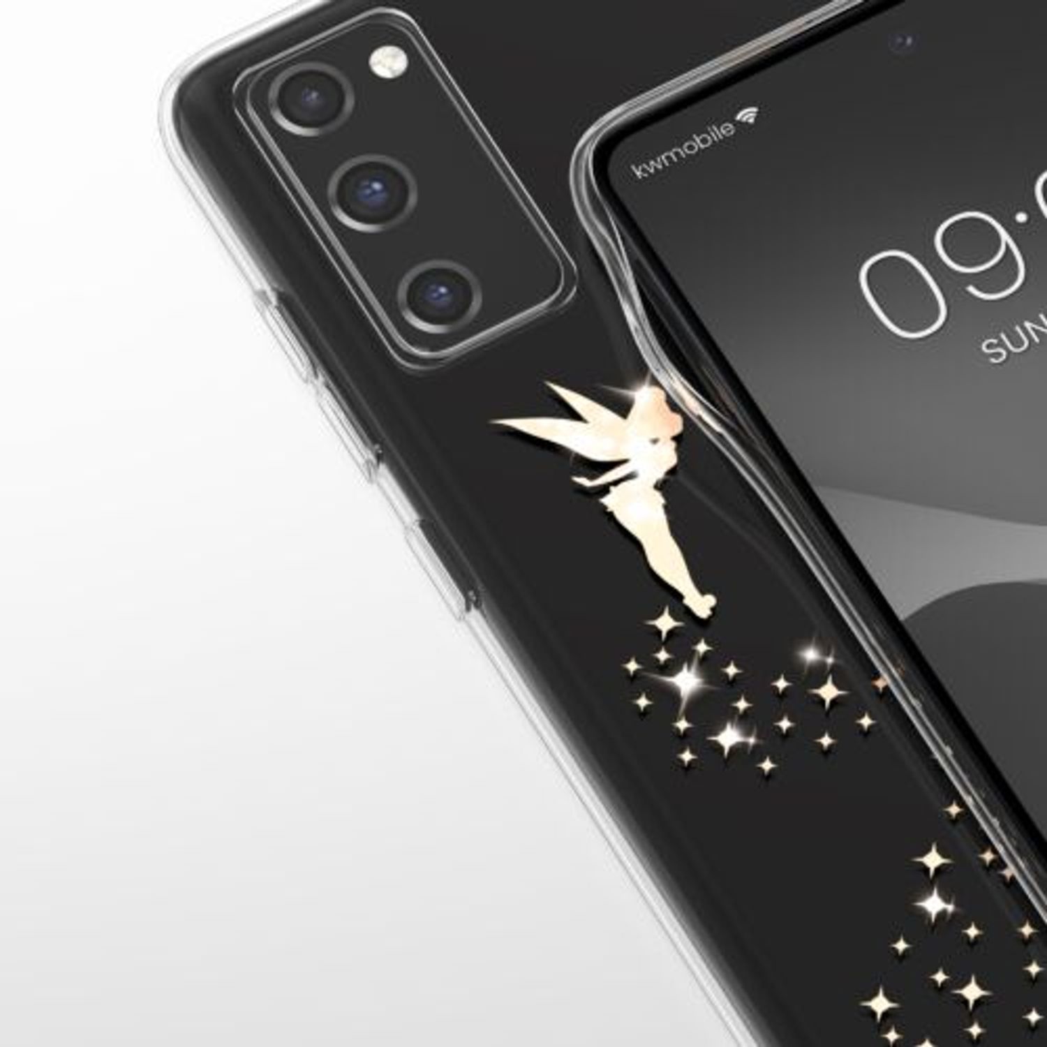 Husa Kwmobile pentru Samsung Galaxy S20 FE, Silicon, Transparent/Auriu, 53606.03 fotografia produsului View 9 L