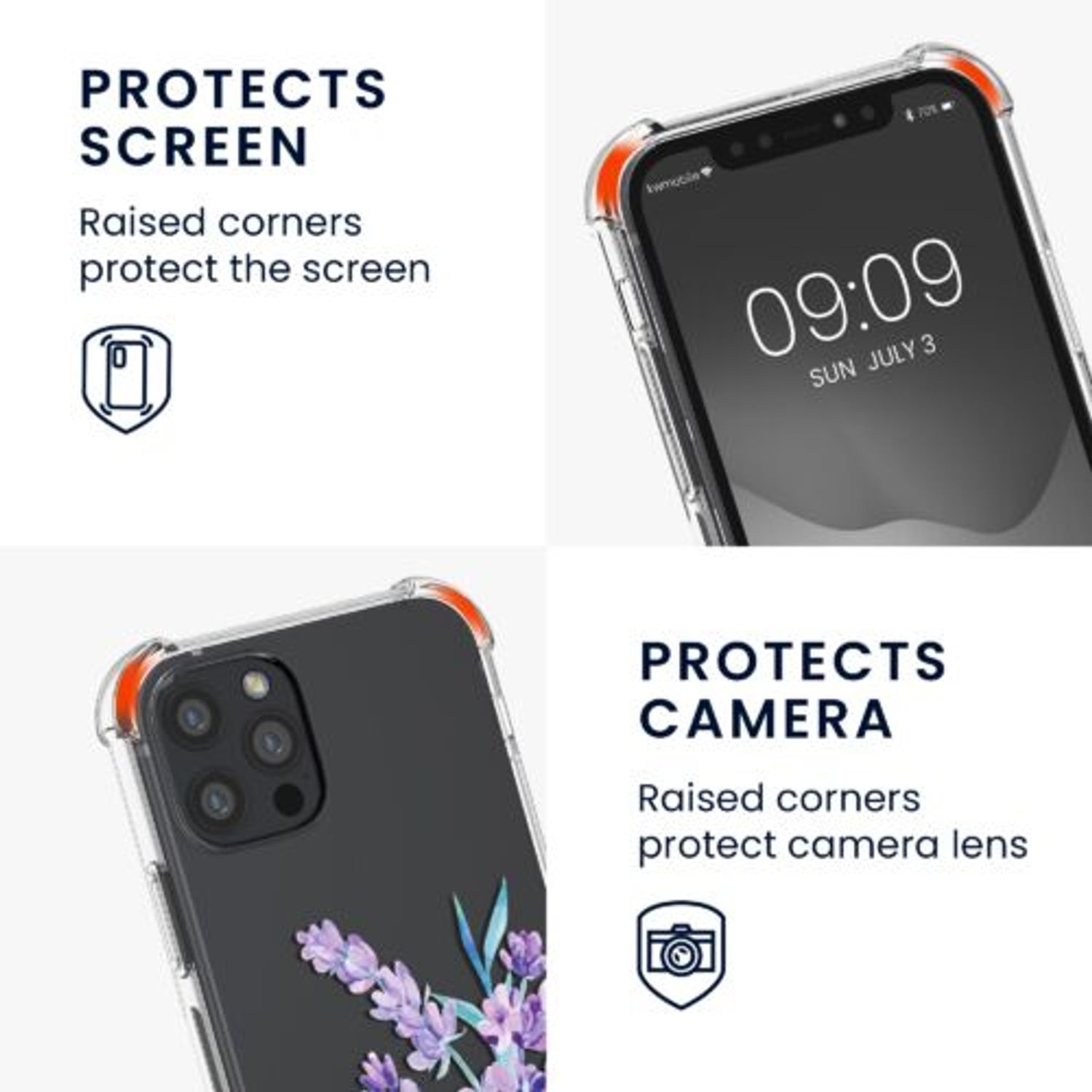 Husa Kwmobile pentru Apple iPhone 12/iPhone 12 Pro, Silicon, Multicolor, 54084.08 fotografia produsului View 9 L
