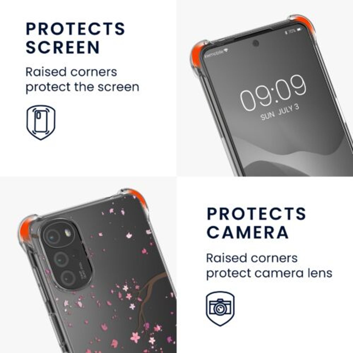 Husa Kwmobile pentru Motorola Moto G22, Silicon, Multicolor, 58820.01 fotografia produsului View 3 L