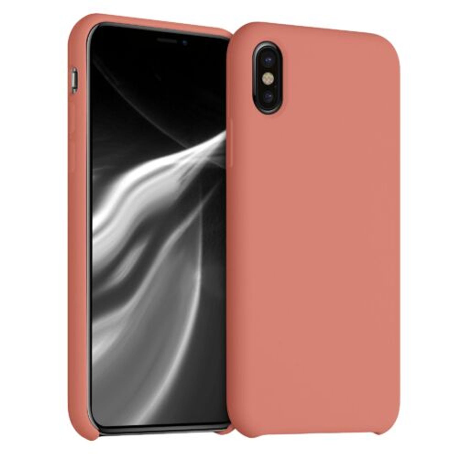 Husa pentru iPhone X/iPhone XS, Silicon, Rose Gold, 42495.215 fotografia produsului