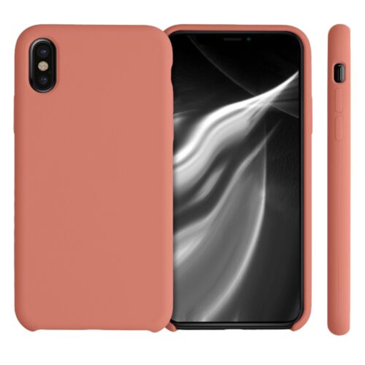 Husa pentru iPhone X/iPhone XS, Silicon, Rose Gold, 42495.215 fotografia produsului View 2 L