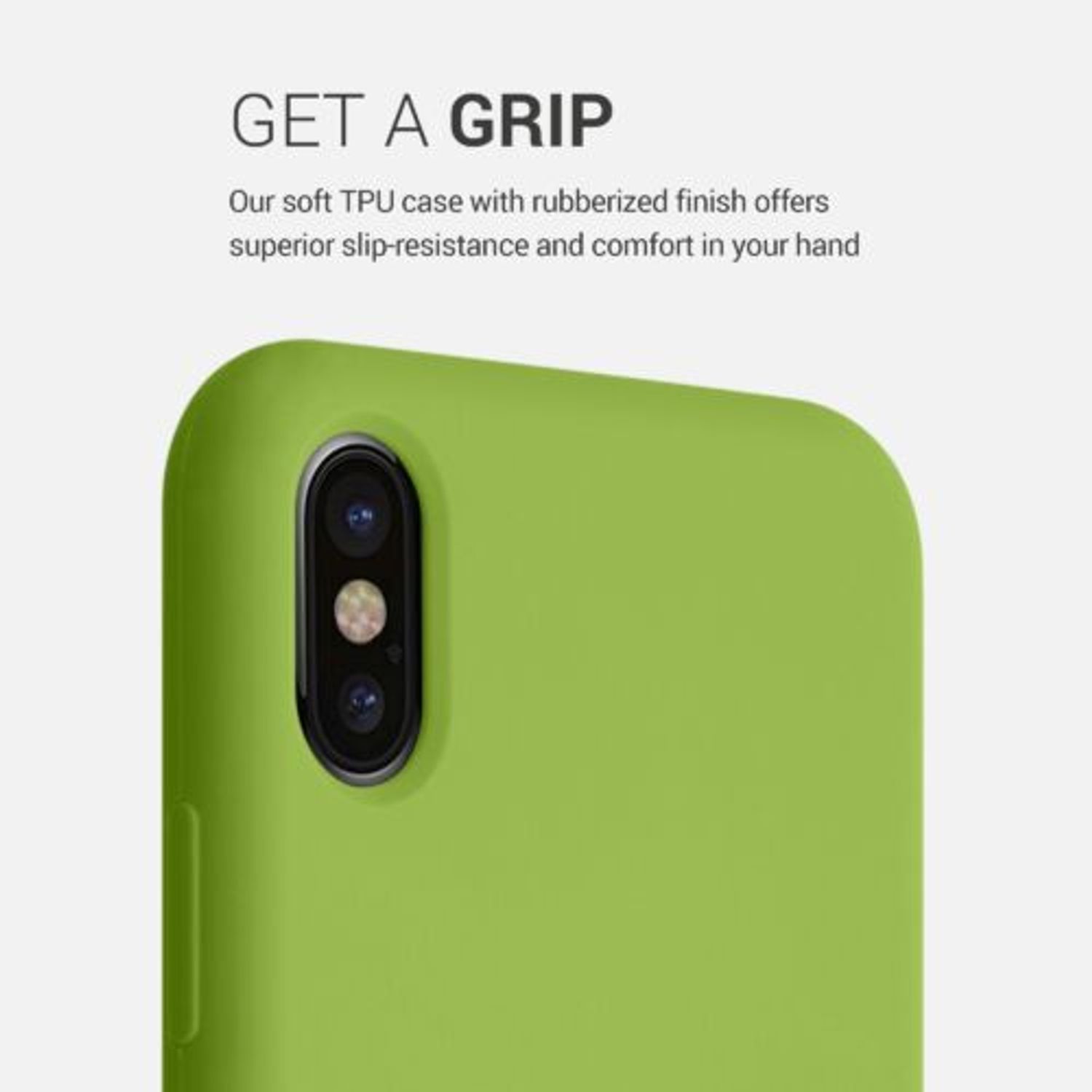 Husa pentru iPhone X/iPhone XS, Silicon, Verde, 42495.220 fotografia produsului View 4 L