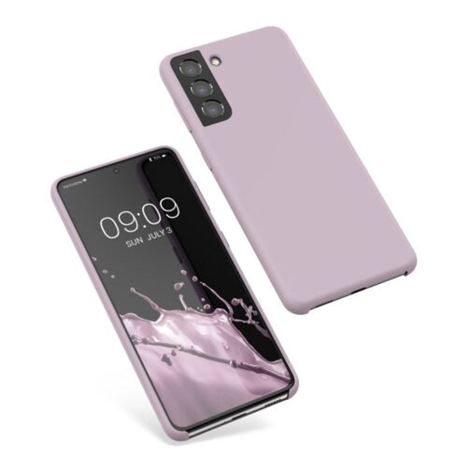 Husa Kwmobile pentru Samsung Galaxy S21, Silicon, Mov, 54056.236 fotografia produsului