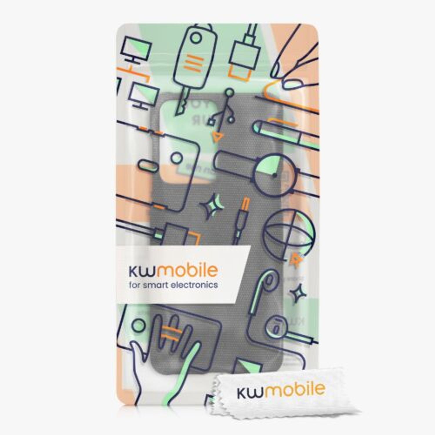 Husa Kwmobile pentru OnePlus Nord 2T, Textil, Gri, 58768.01 fotografia produsului View 11 L