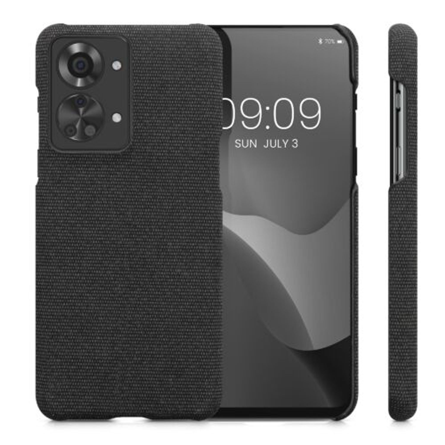 Husa Kwmobile pentru OnePlus Nord 2T, Textil, Gri, 58768.01 fotografia produsului View 16 L