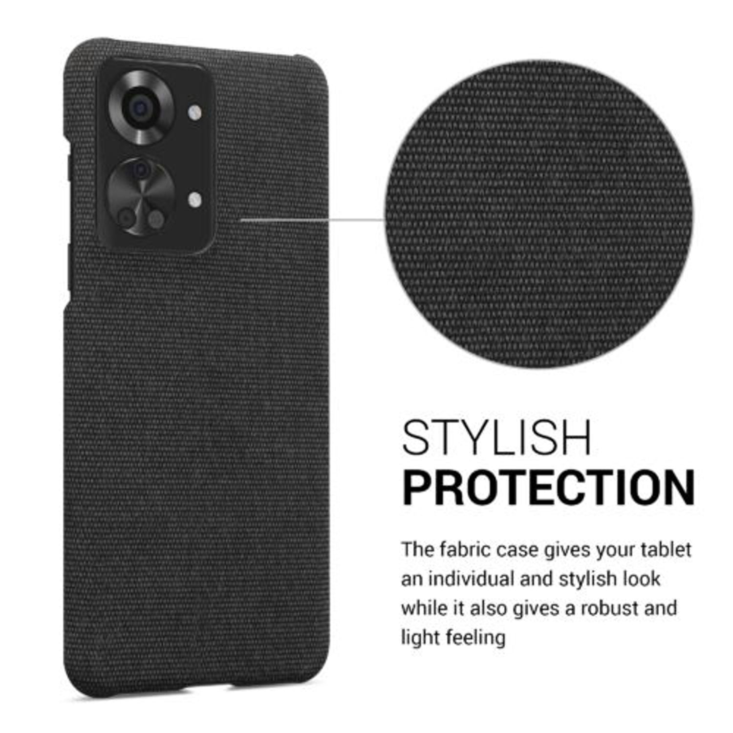 Husa Kwmobile pentru OnePlus Nord 2T, Textil, Gri, 58768.01 fotografia produsului View 14 L