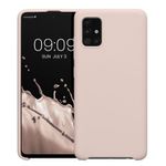 Husa Kwmobile pentru Samsung Galaxy A51, Silicon, Crem, 51197.225 fotografia produsului