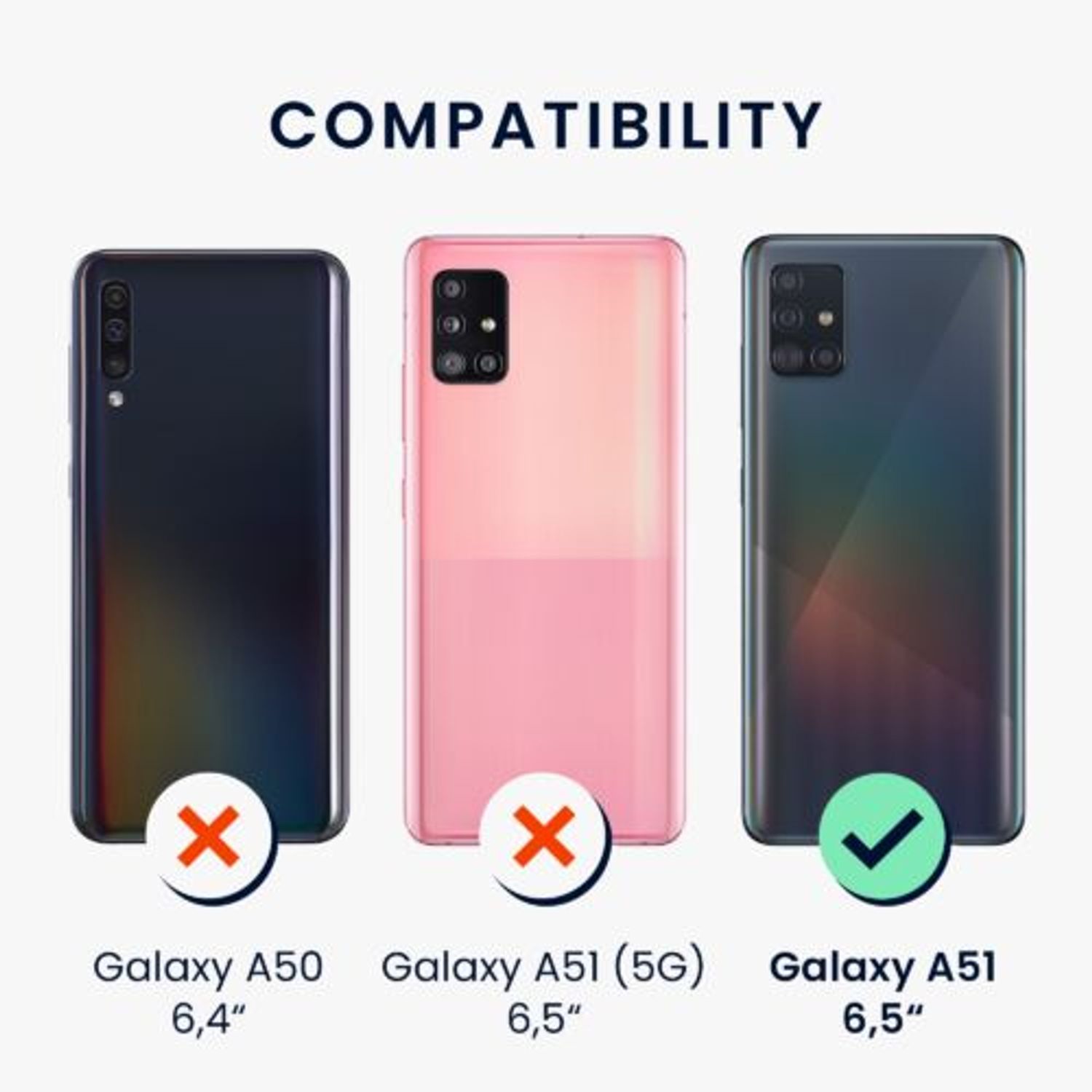 Husa Kwmobile pentru Samsung Galaxy A51, Silicon, Crem, 51197.225 fotografia produsului View 5 L