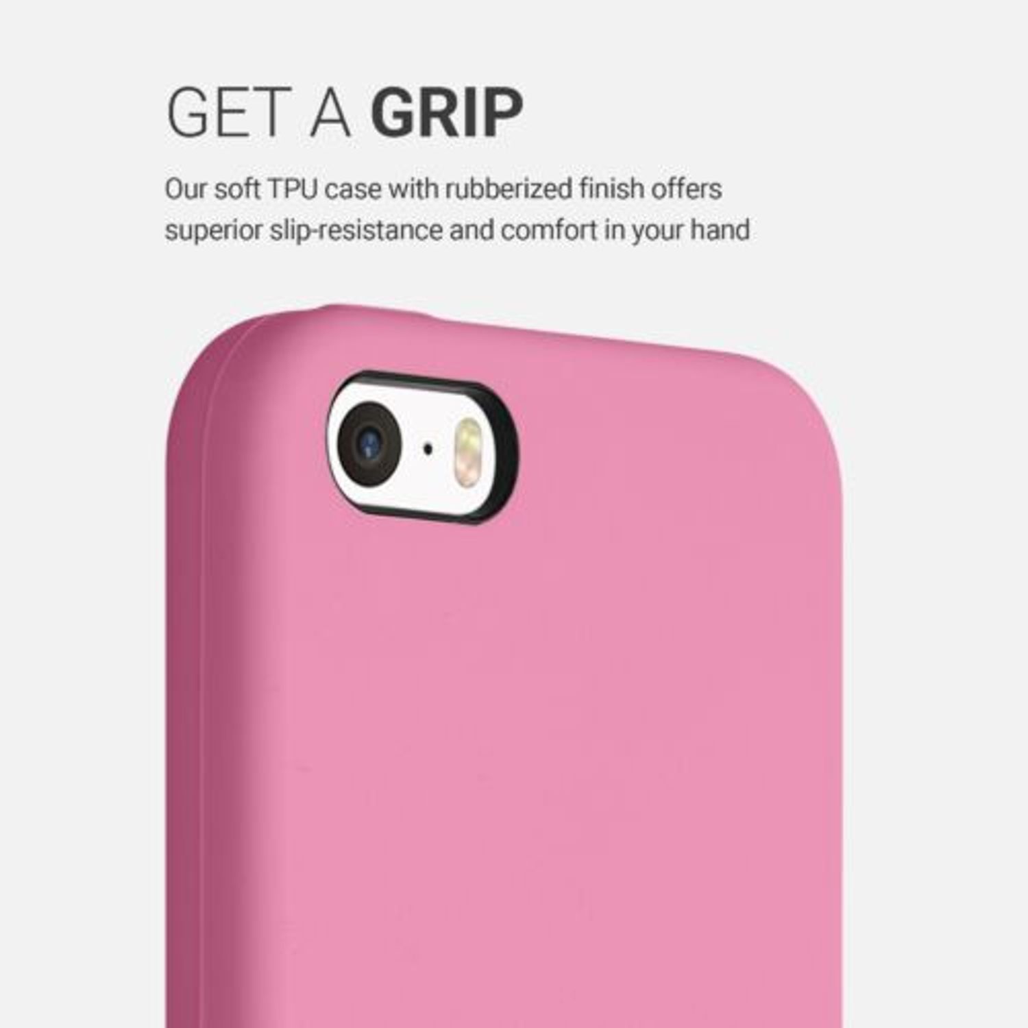 Husa pentru Apple iPhone 5/iPhone 5s/iPhone SE, Silicon, Roz, 42766.212 fotografia produsului View 5 L