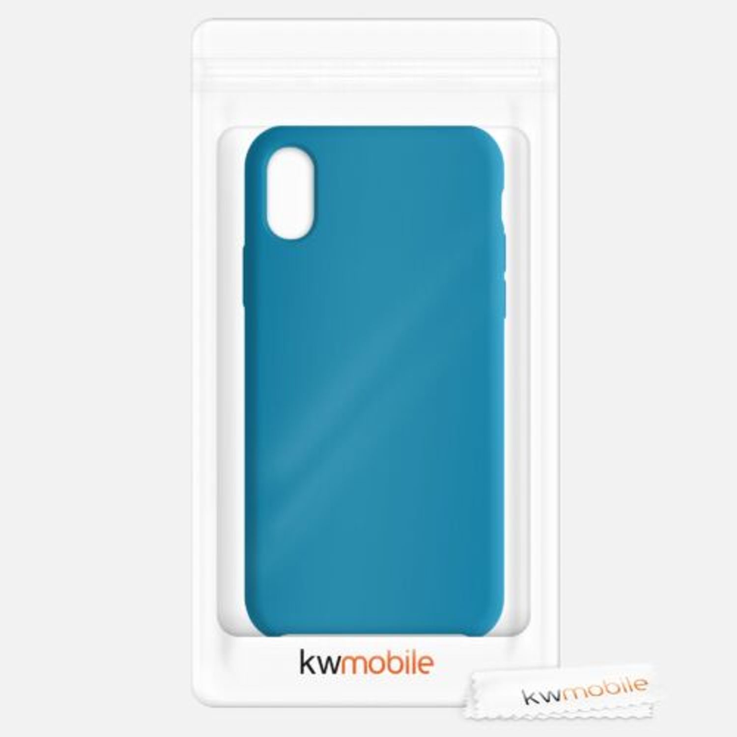 Husa pentru iPhone X/iPhone XS, Silicon, Albastru, 42495.224 fotografia produsului View 7 L