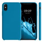 Husa pentru iPhone X/iPhone XS, Silicon, Albastru, 42495.224 fotografia produsului View 2 S