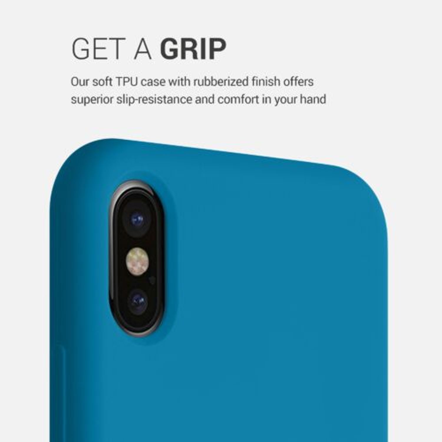 Husa pentru iPhone X/iPhone XS, Silicon, Albastru, 42495.224 fotografia produsului View 4 L