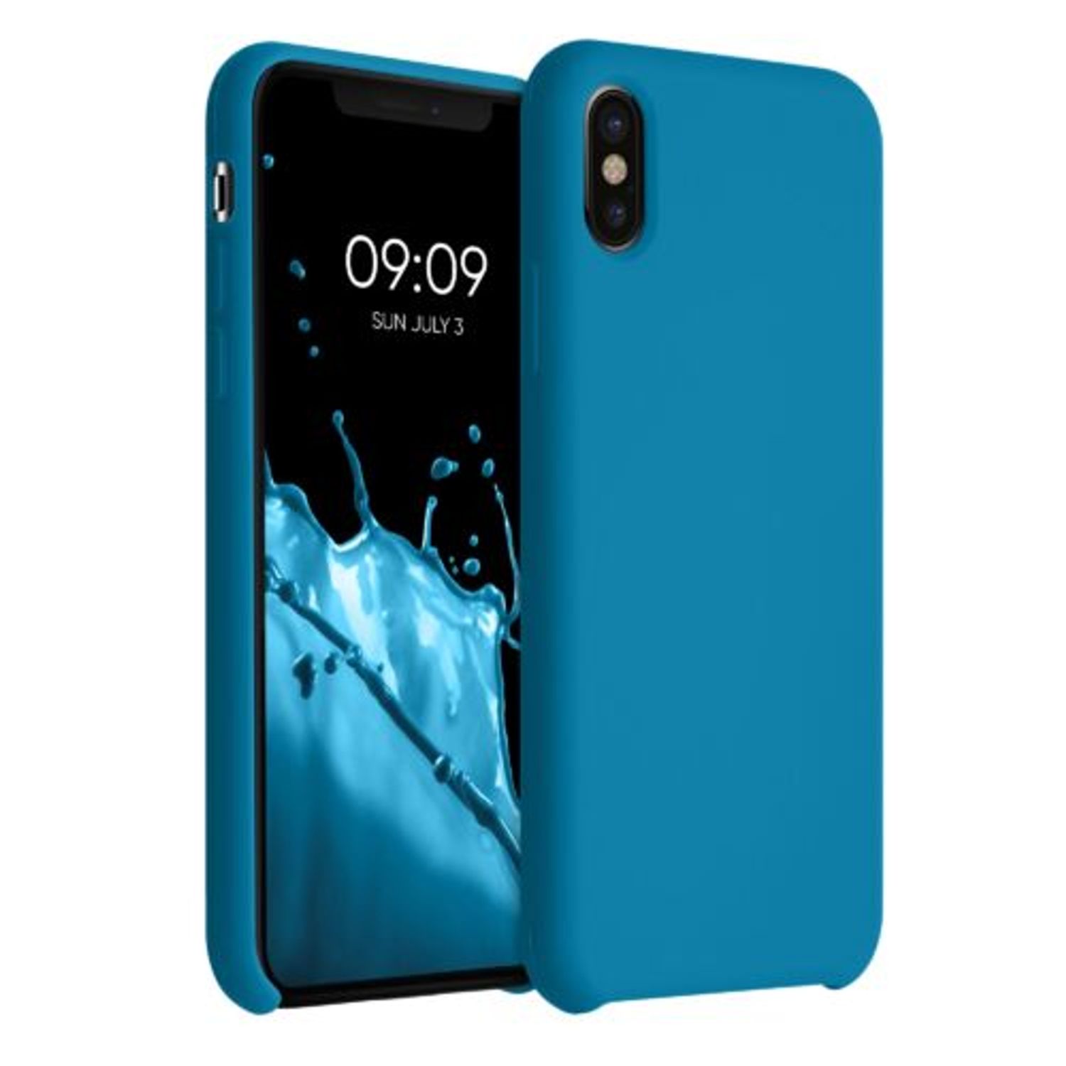 Husa pentru iPhone X/iPhone XS, Silicon, Albastru, 42495.224 fotografia produsului