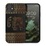 Husa Kwmobile pentru Apple iPhone 11, Lemn, Maro/Negru, 49799.13 fotografia produsului