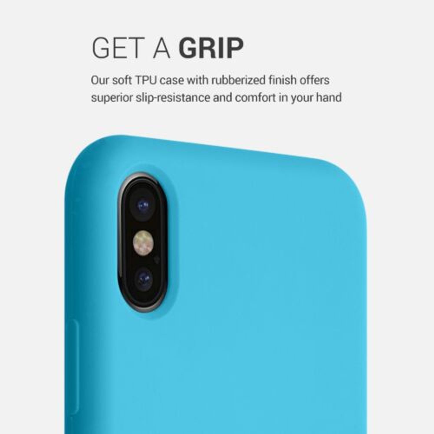 Husa pentru iPhone X/iPhone XS, Silicon, Albastru, 42495.223 fotografia produsului View 4 L