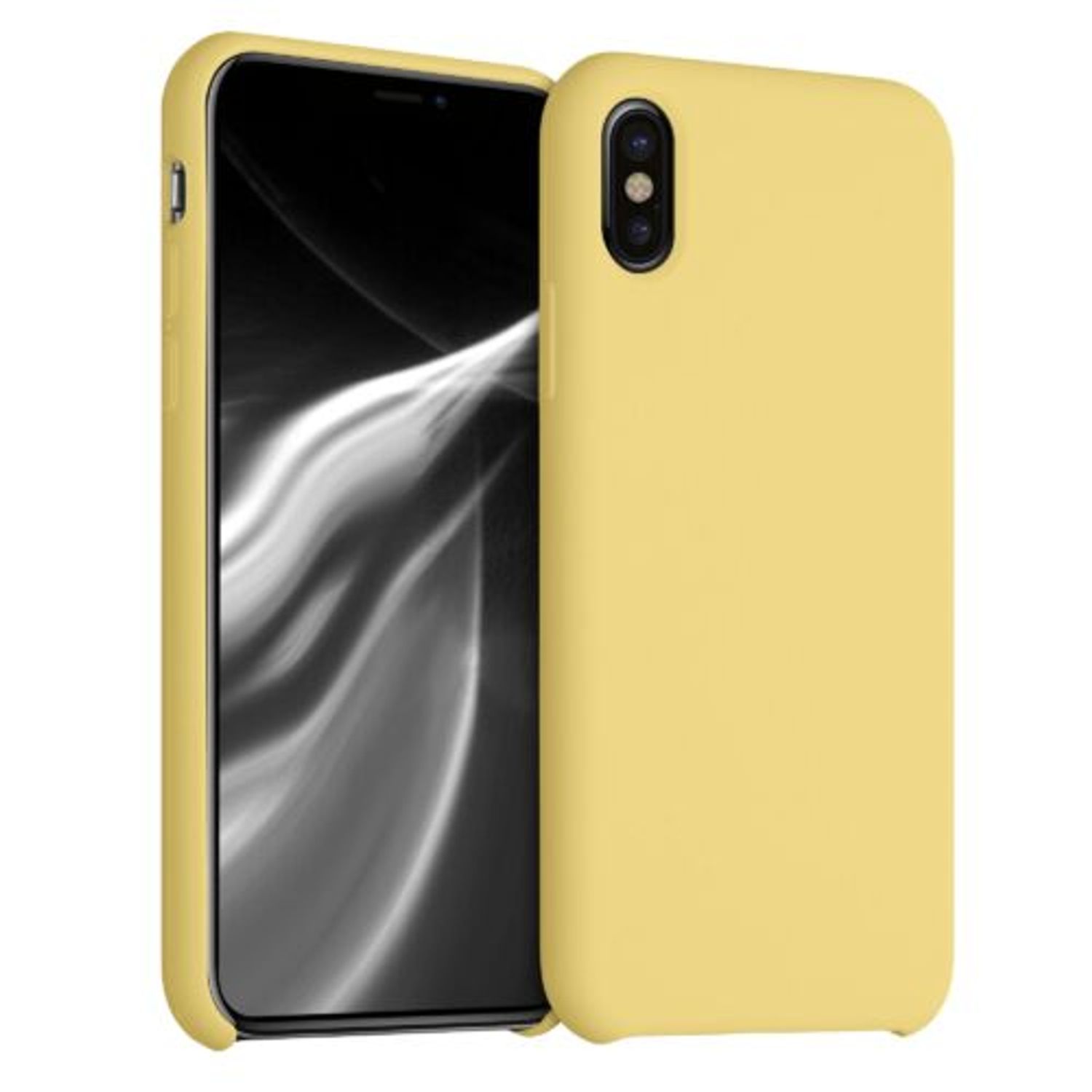 Husa pentru iPhone X/iPhone XS, Silicon, Galben, 42495.216 fotografia produsului
