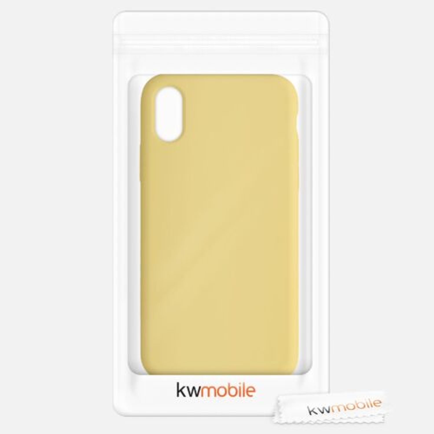 Husa pentru iPhone X/iPhone XS, Silicon, Galben, 42495.216 fotografia produsului View 7 L