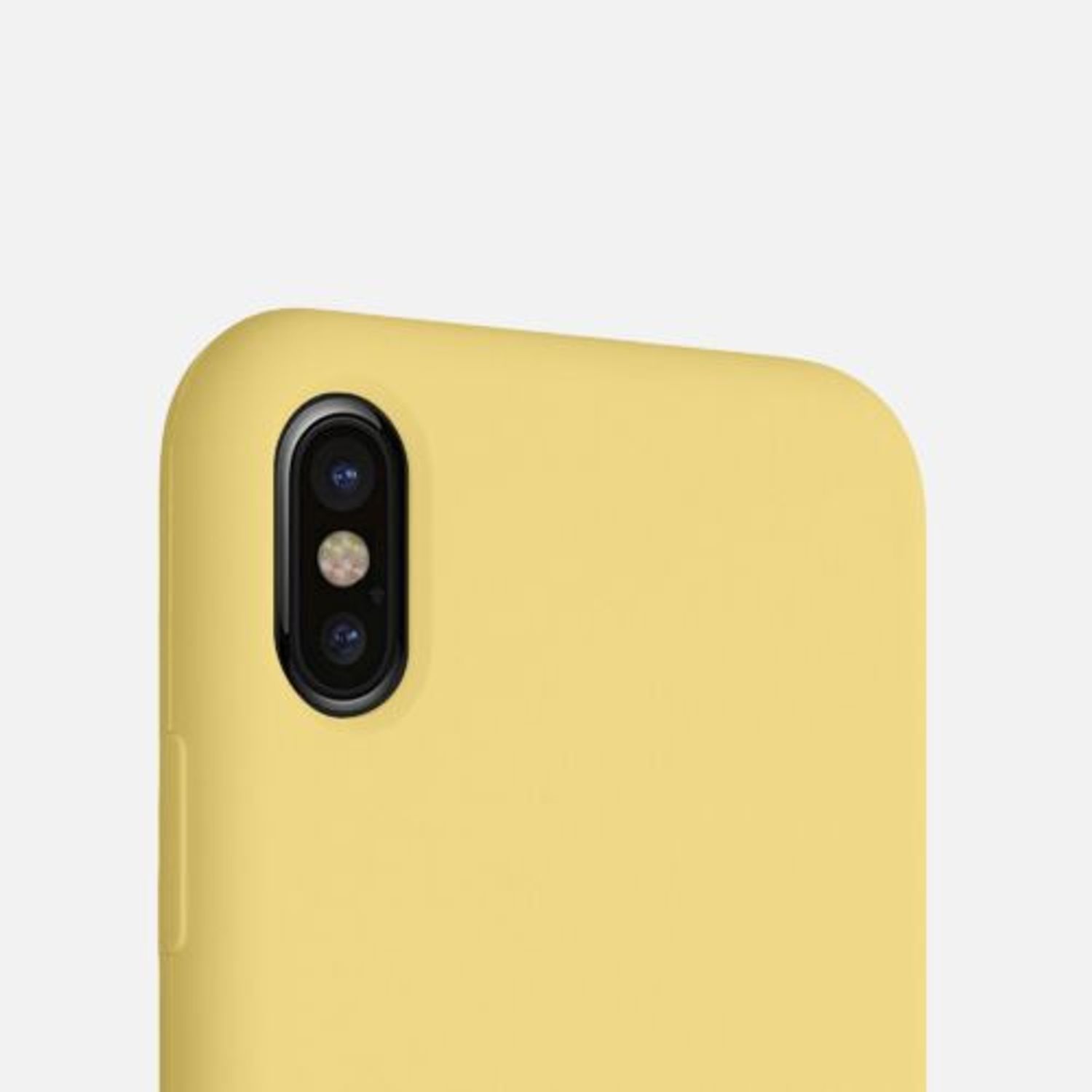 Husa pentru iPhone X/iPhone XS, Silicon, Galben, 42495.216 fotografia produsului View 8 L
