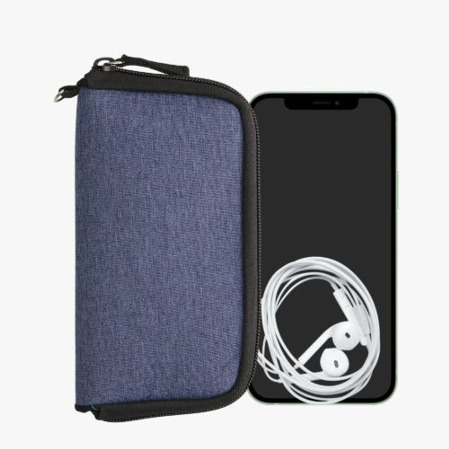 Husa Universala Kwmobile marime L - 6,5 inch, Textil, Albastru, 58825.3.17 fotografia produsului