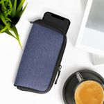 Husa Universala Kwmobile marime L - 6,5 inch, Textil, Albastru, 58825.3.17 fotografia produsului View 2 S