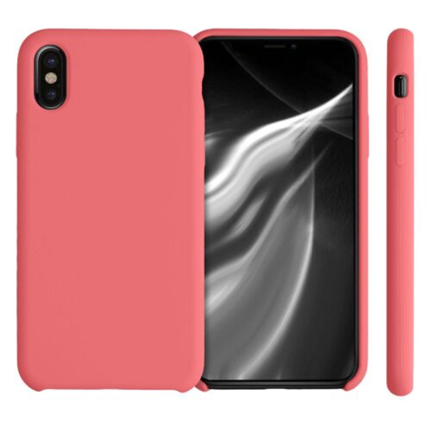 Husa pentru iPhone X/iPhone XS, Silicon, Roz, 42495.219 fotografia produsului View 2 L